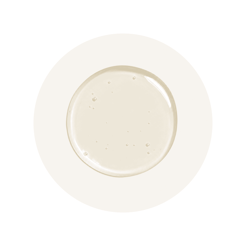 GABA ingredient close-up on a cream circular background
