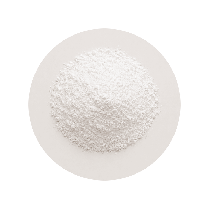 CoQ10 ingredient close-up on a cream circular background