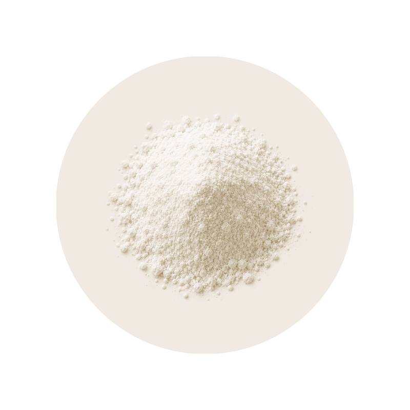 7-Hydroxyflavone ingredient close-up on a cream circular background