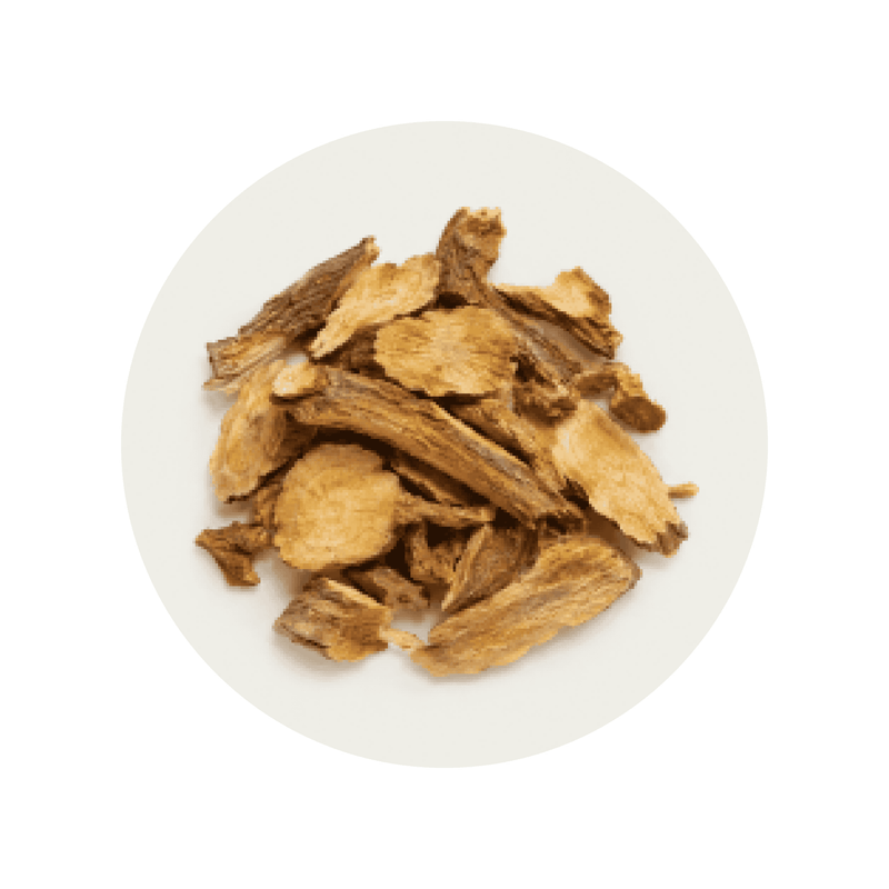 Rhodiola Rosea ingredient close-up on a cream circular background